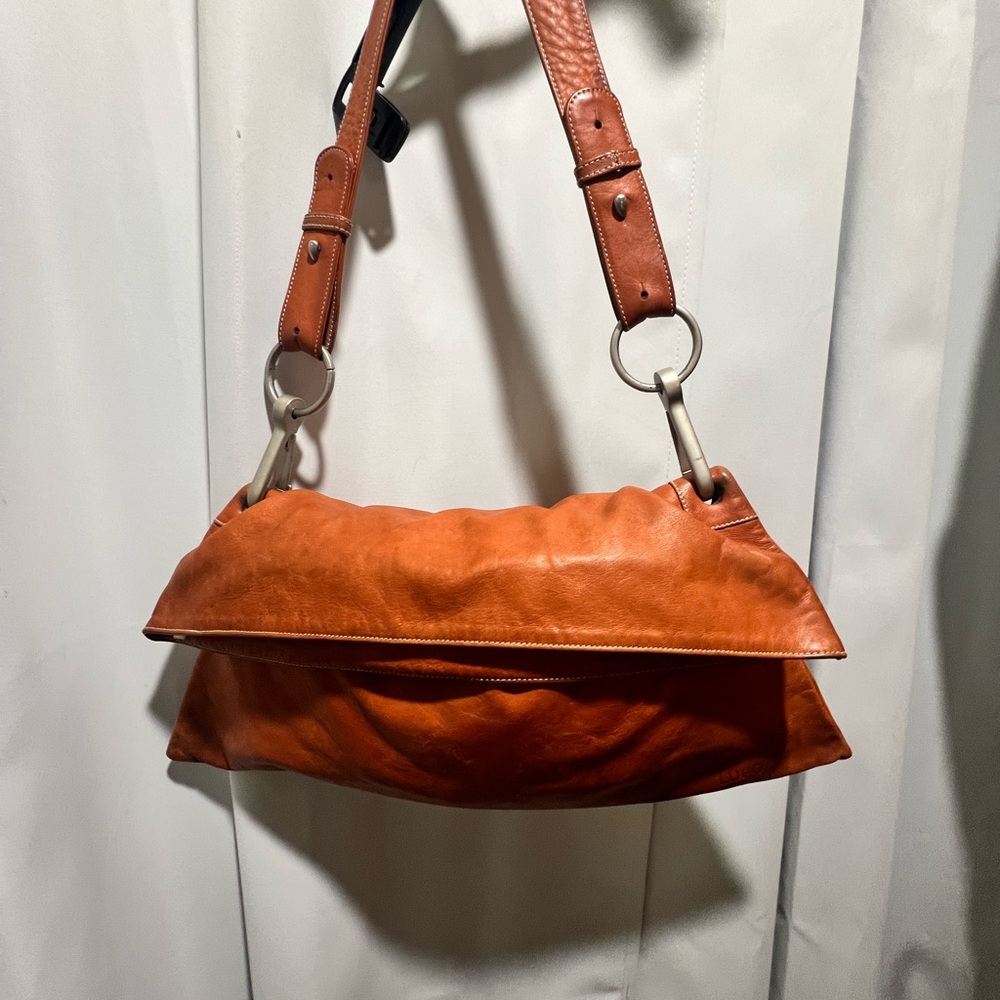Chic Brown Leather Lupo Barcelona Hobo Bag - Picture 2 of 16